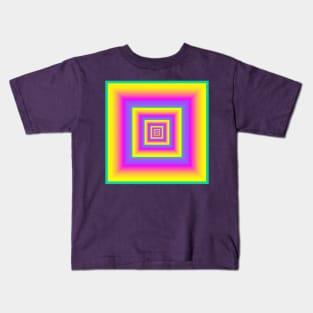 Retro Square Echo Abstract Kids T-Shirt